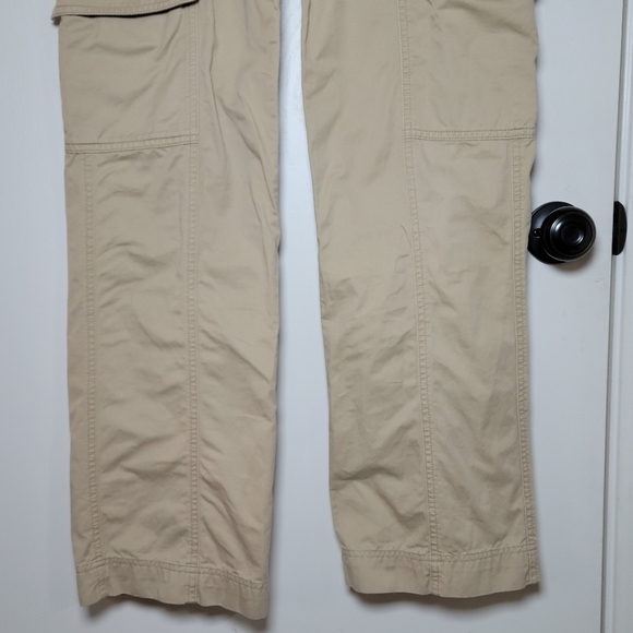 Abercrombie & Fitch Army Tan Utility Pants Size 27 Y2K 100% Cotton Gorpcore - Picture 2 of 9